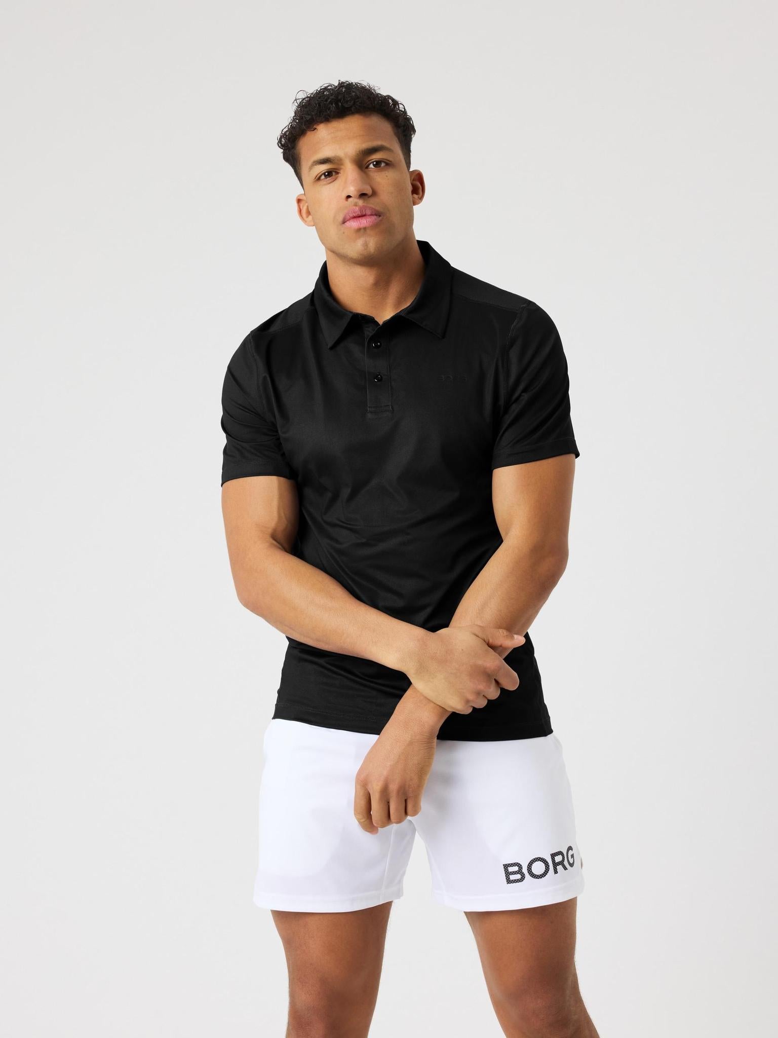 BJÖRN BORG Borg Sports Polo Shirt Black Beauty