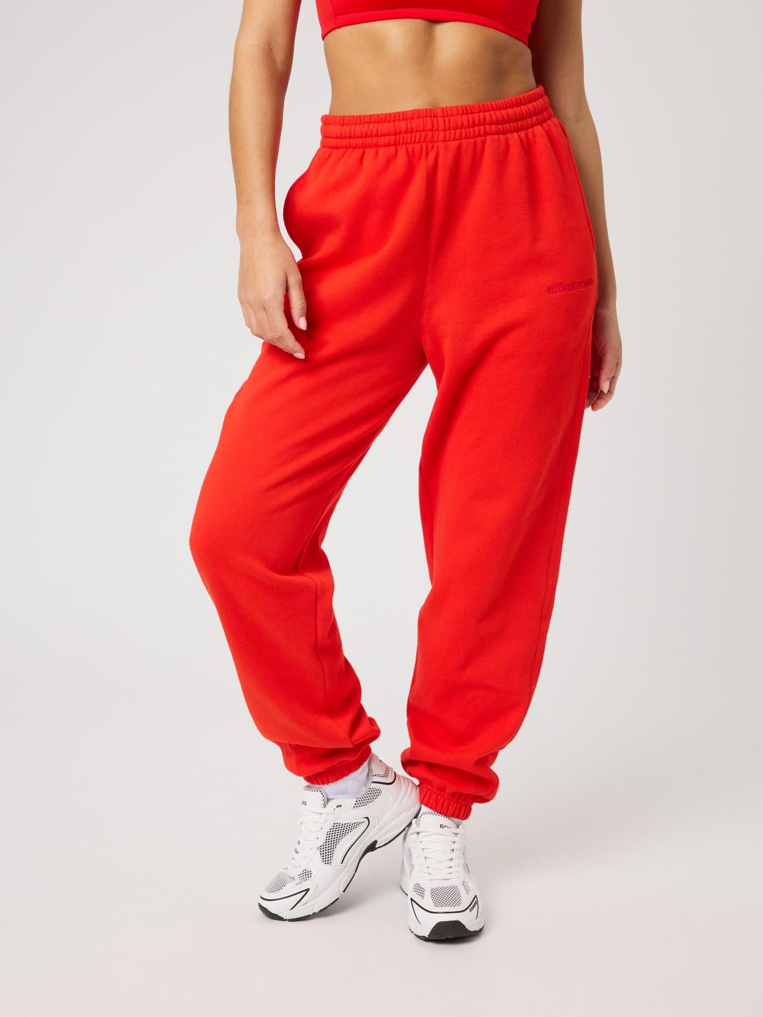 BJÖRN BORG Borg Sweatpants Flame Scarlet