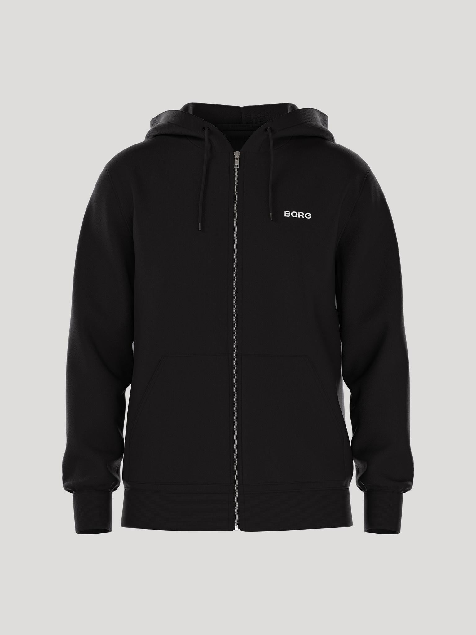 BJÖRN BORG Borg Essential 4 Zip Hoodie Black Beauty