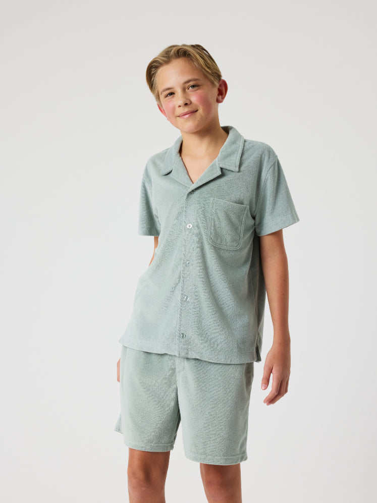 BJÖRN BORG Borg Toweling Pool Shirt Slate Gray