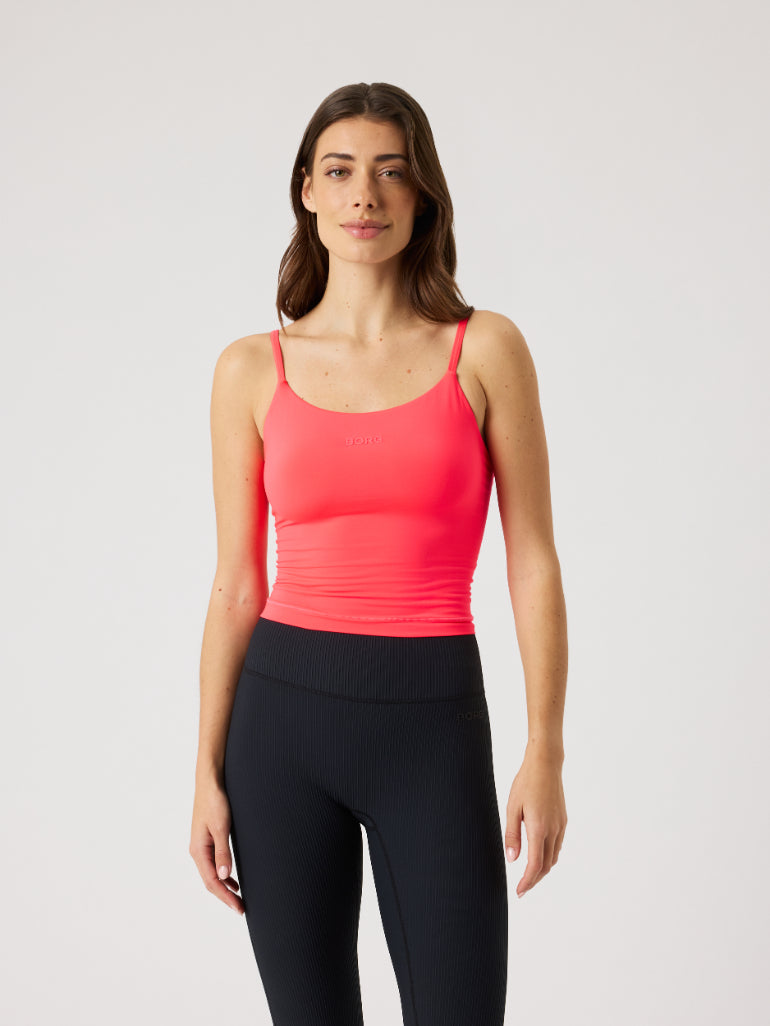BJÖRN BORG Studio Soft Cropped Tank Top Diva Pink