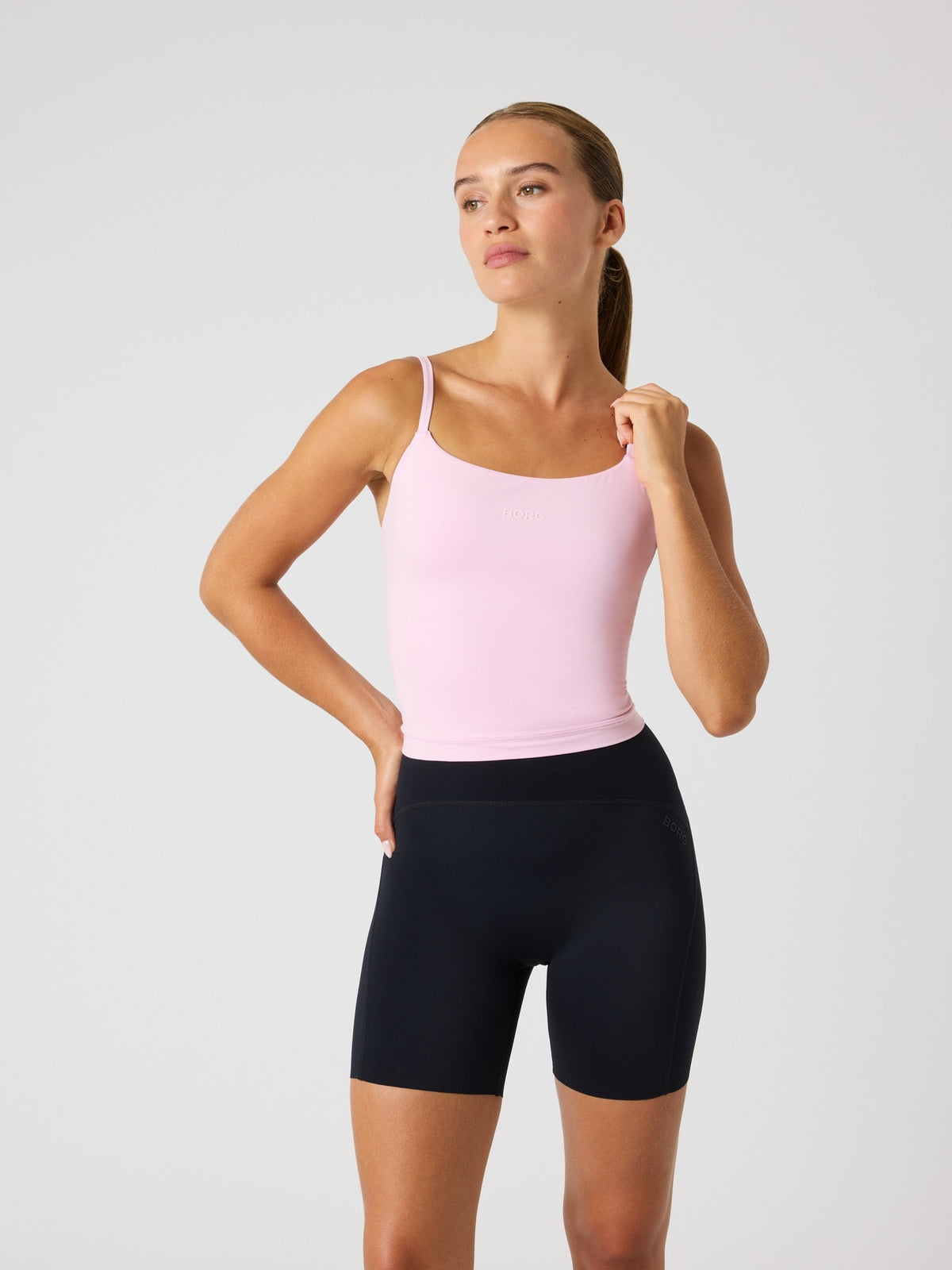 BJÖRN BORG Studio Soft Cropped Tank Top Pink Lady
