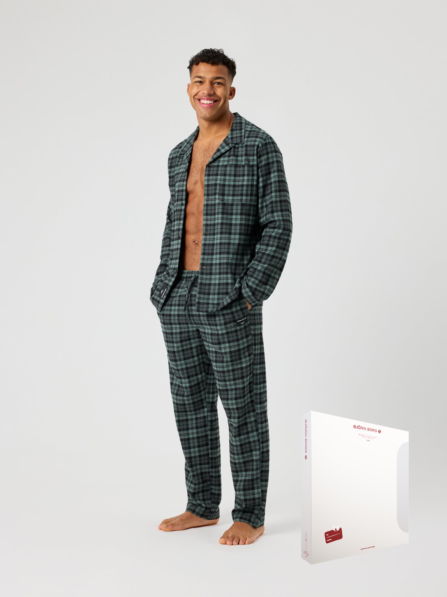 BJÖRN BORG Core Flannel Pyjama Set 2p Multipack 1