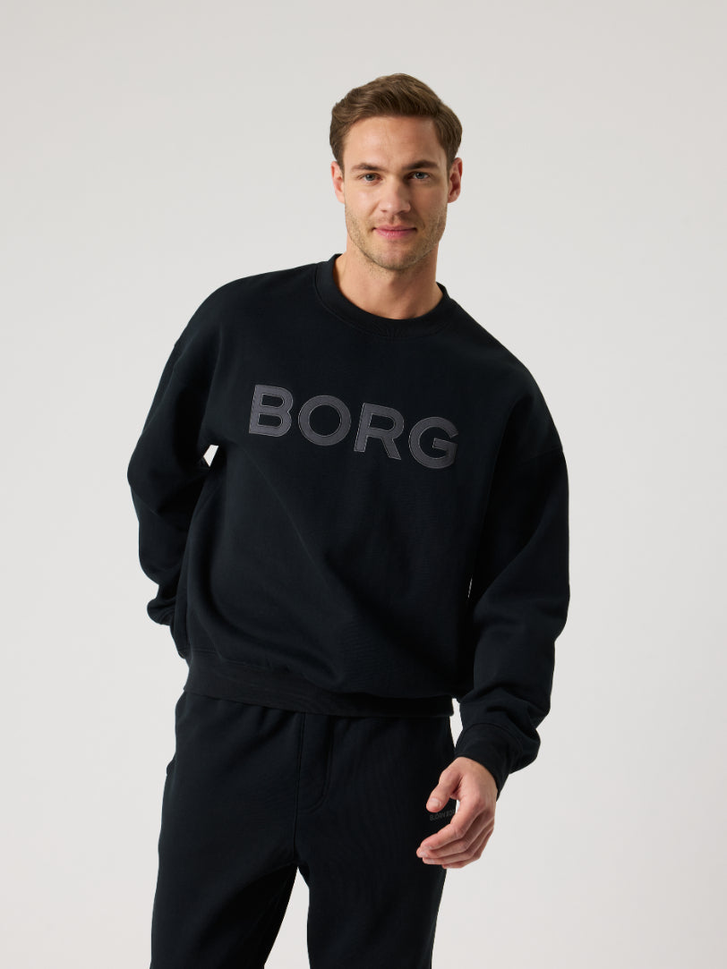 BJÖRN BORG Borg Oversized Logo Sweatshirt Black Beauty