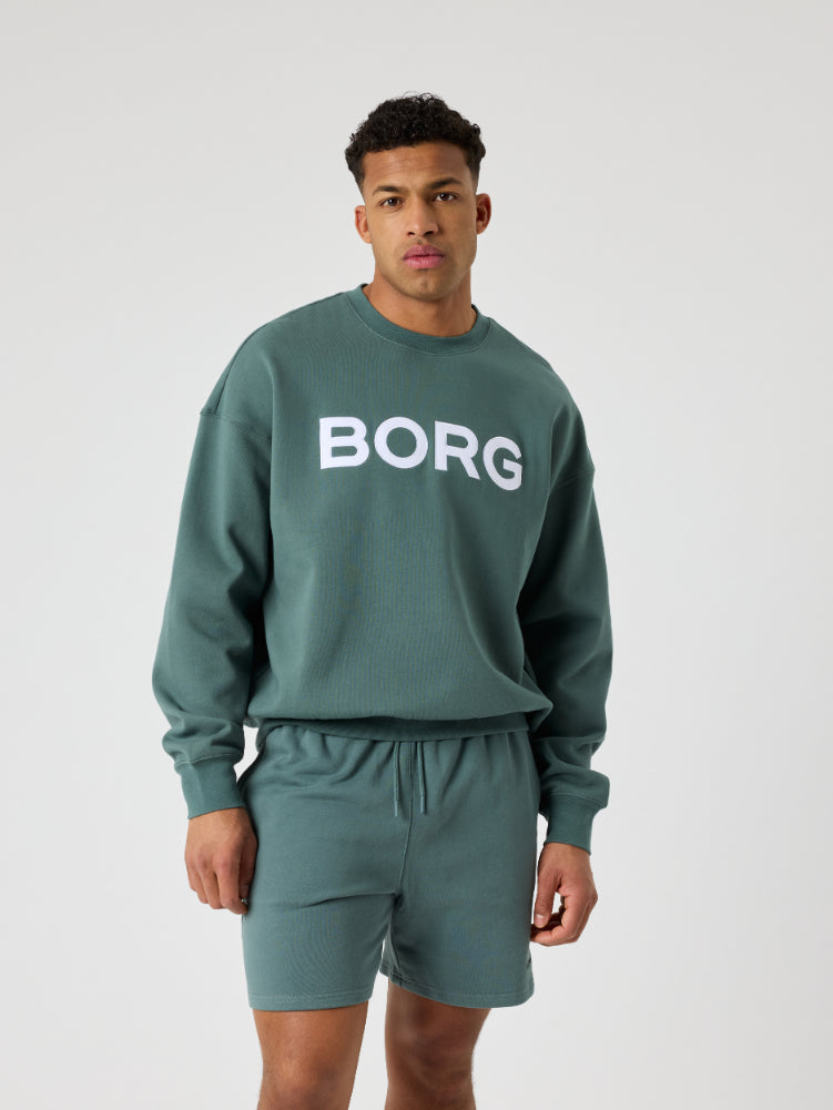 BJÖRN BORG Borg Oversized Logo Sweatshirt Balsam Green