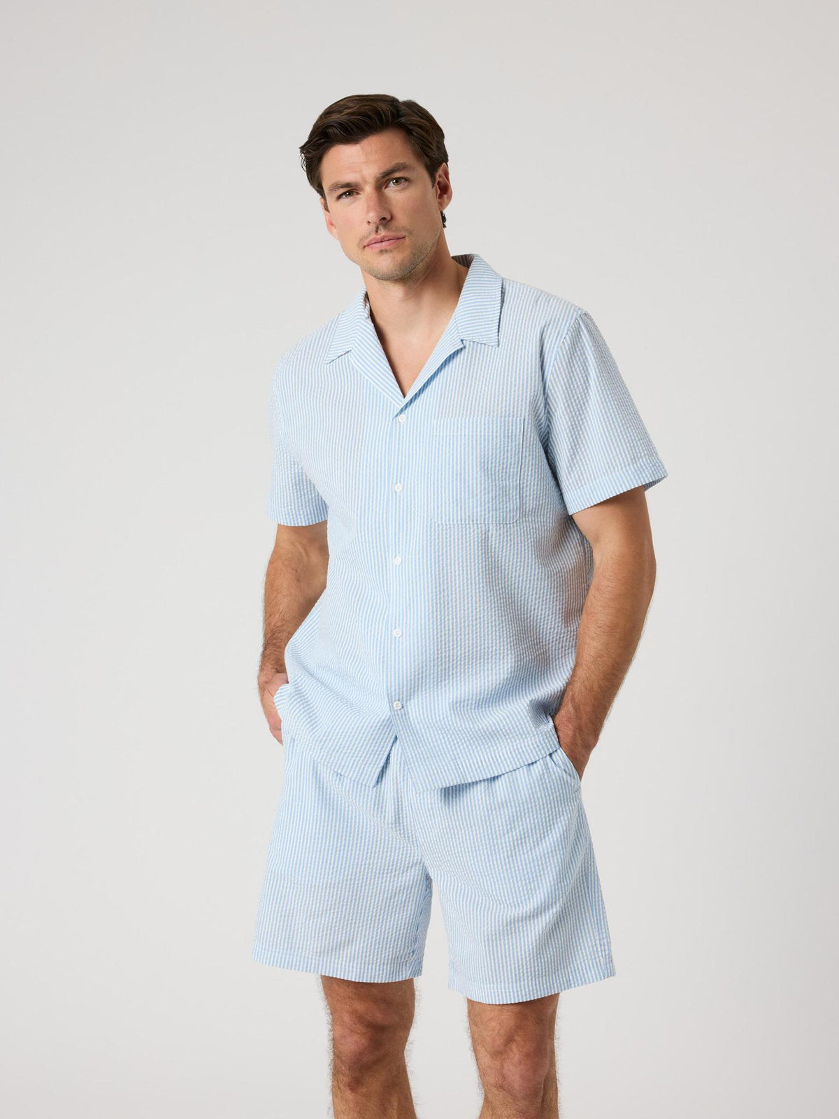 BJÖRN BORG Borg Seersucker Resort Shirt Bb Shirt Stripe 1