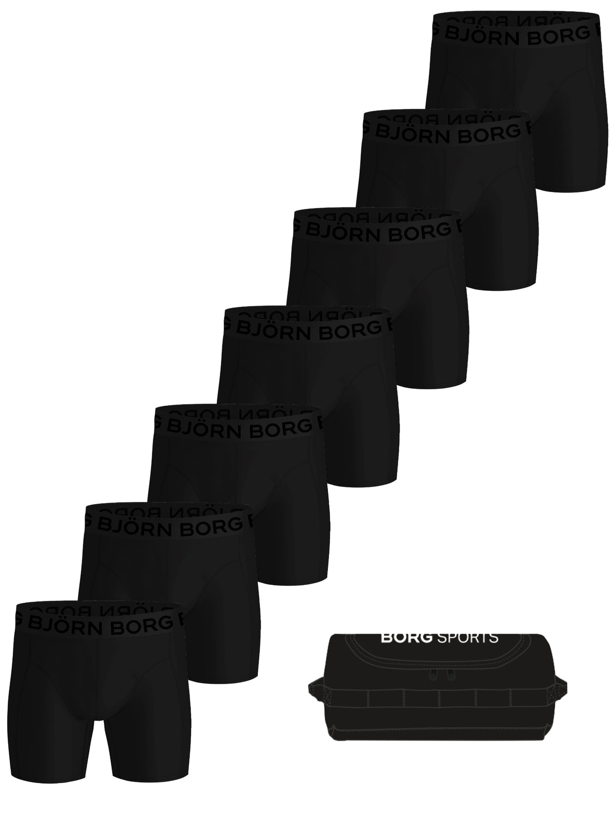 BJÖRN BORG Sports Lightweight Boxer + Wash Bag 7p Multipack 1