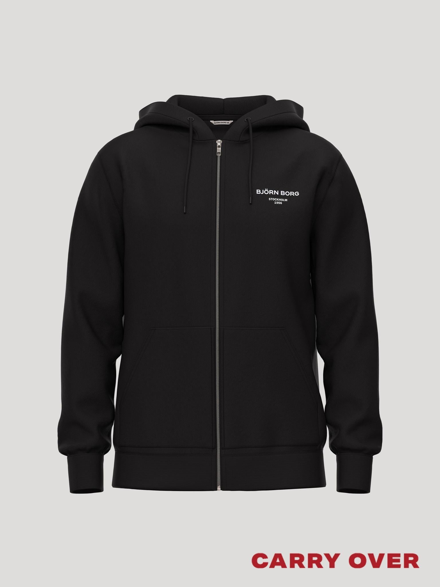 BJÖRN BORG Borg Essential 1 Zip Hoodie Black Beauty