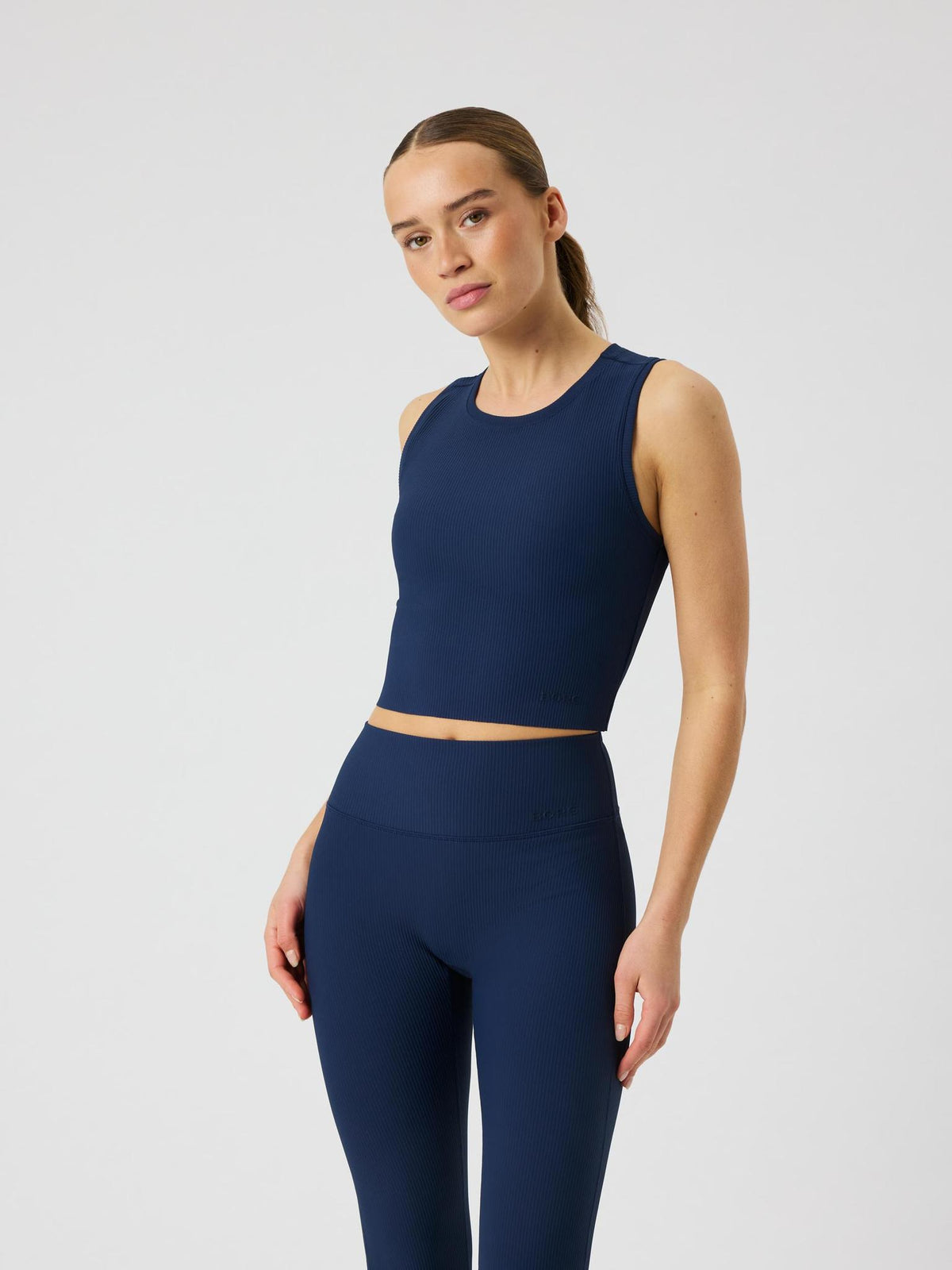 BJÖRN BORG Studio Ribbed Cropped Tank Top Dress Blues