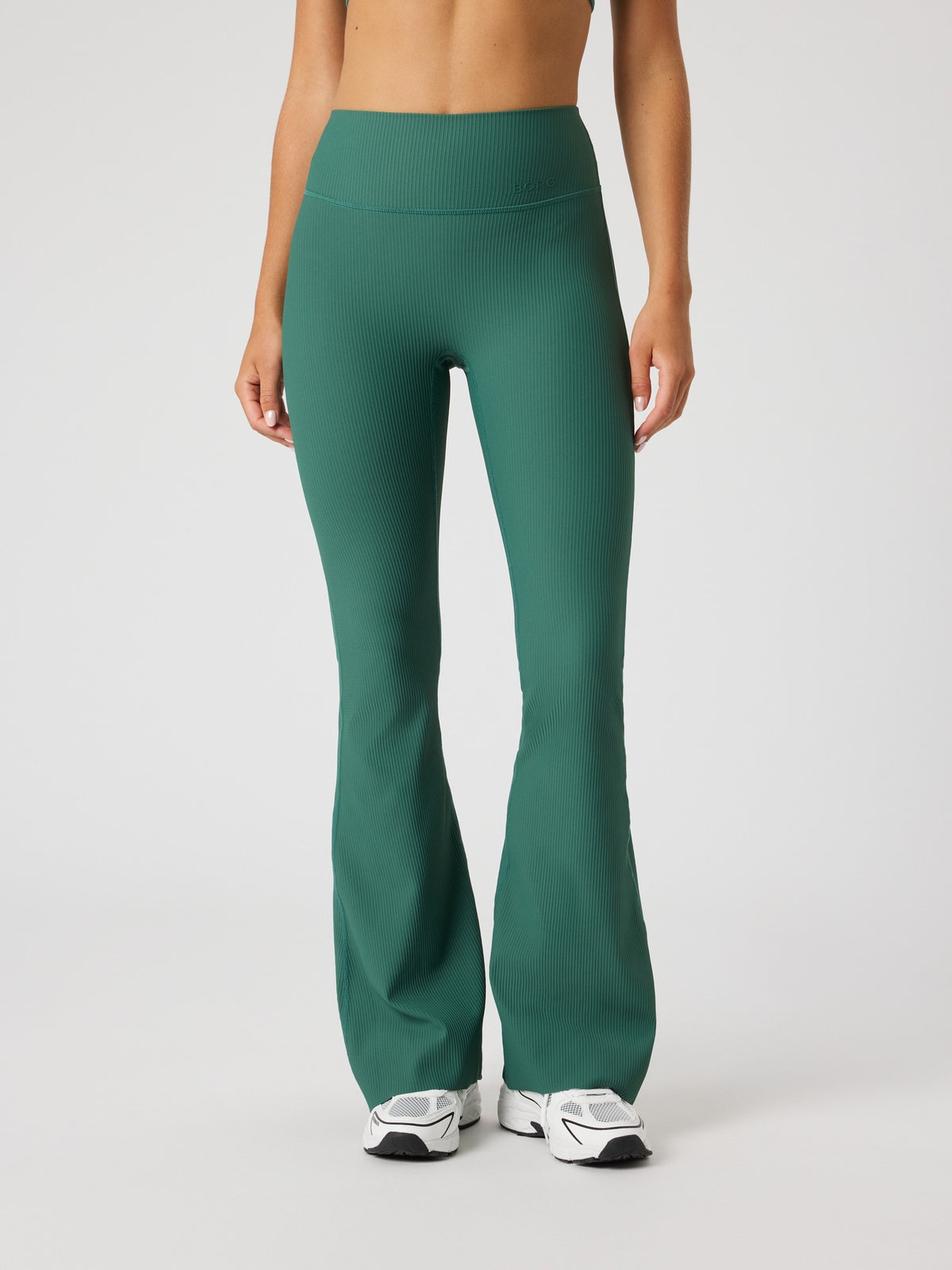 BJÖRN BORG Studio Ribbed Flare Tights Regular Mallard Green