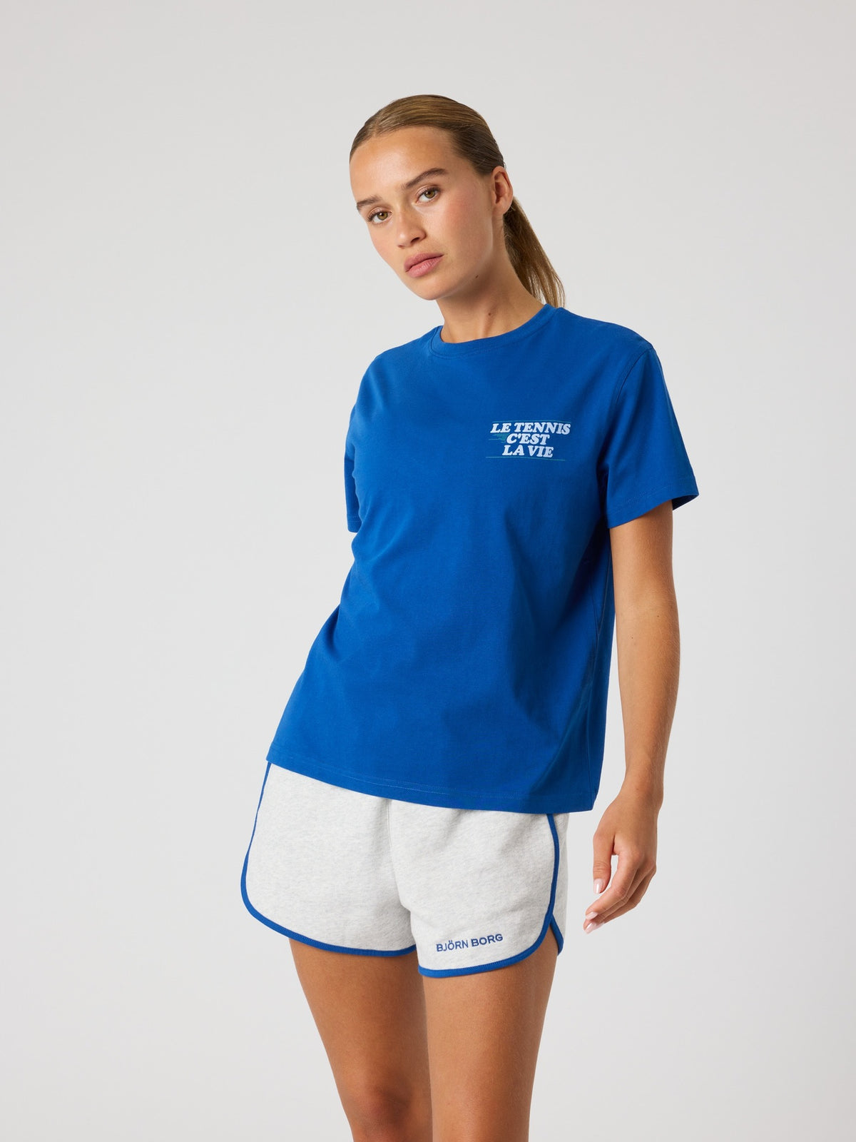BJÖRN BORG Borg Cotton T-shirt Monaco Blue