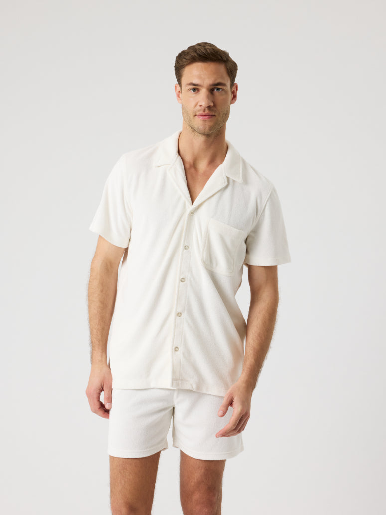 BJÖRN BORG Borg Toweling Pool Shirt Tofu