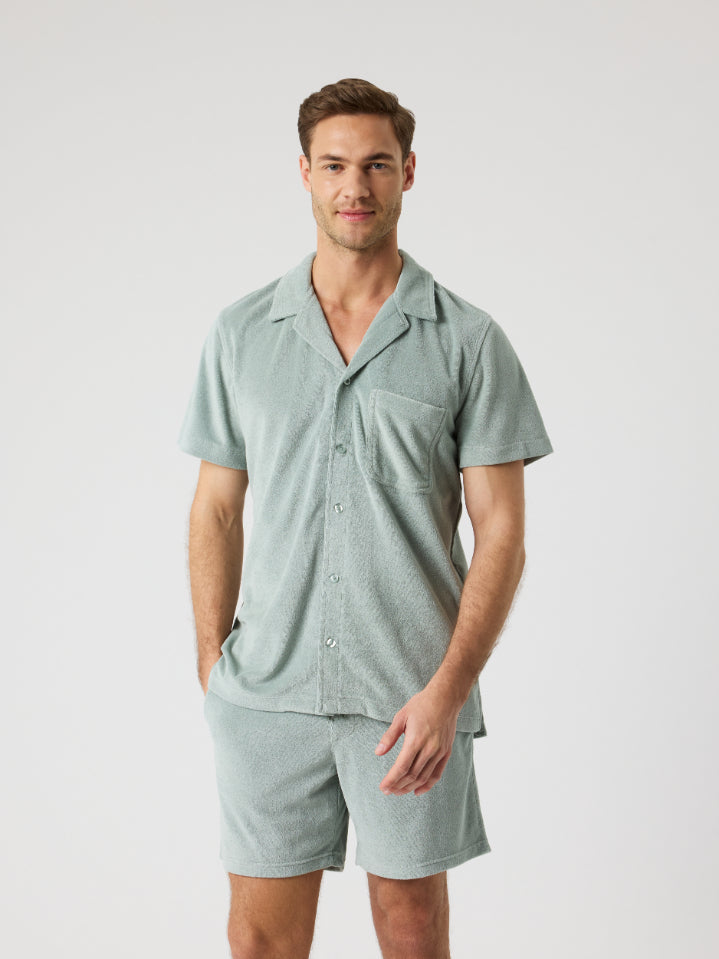 BJÖRN BORG Borg Toweling Pool Shirt Slate Gray