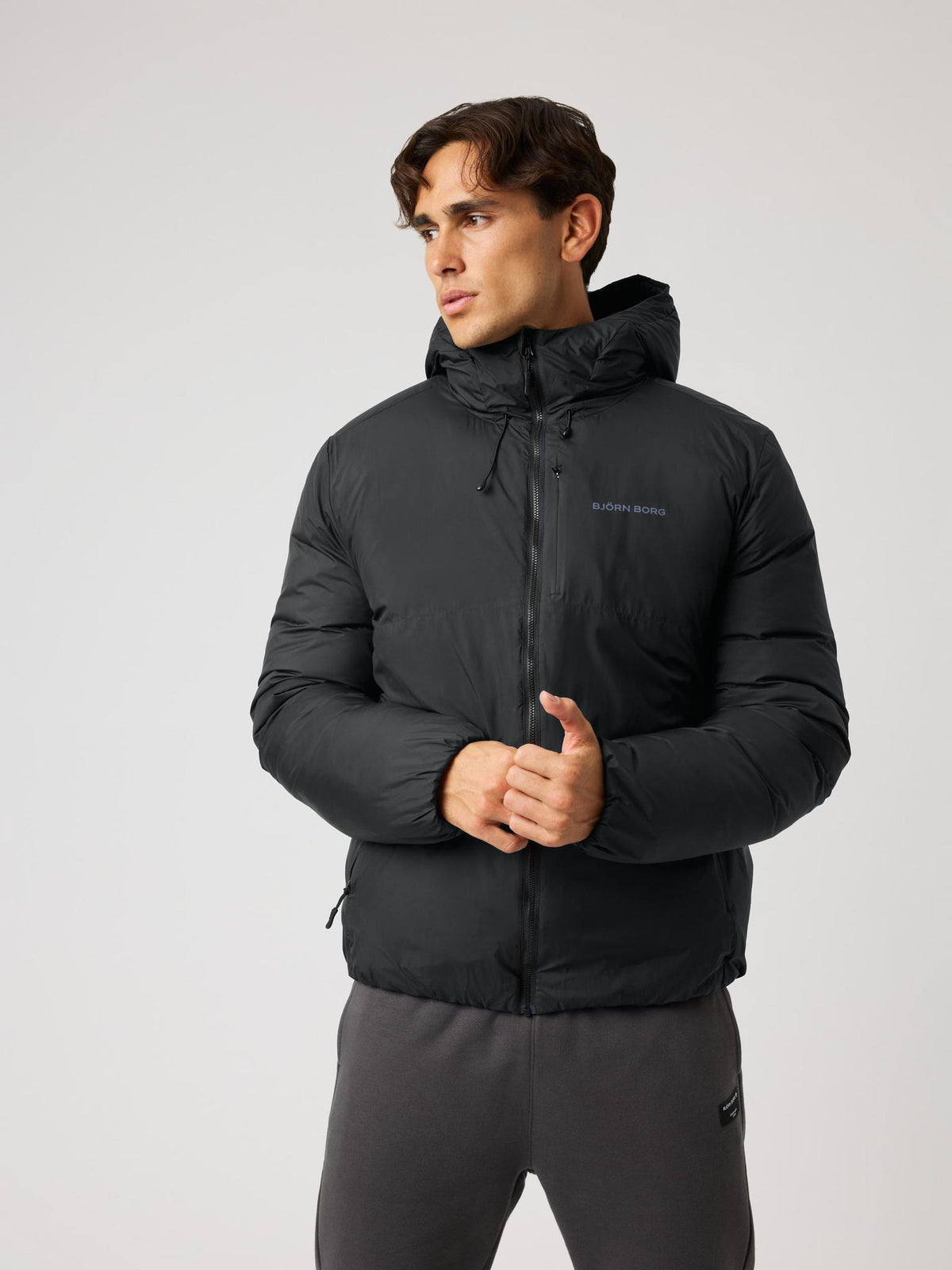 BJÖRN BORG Borg Liner Hood Jacket Black Beauty