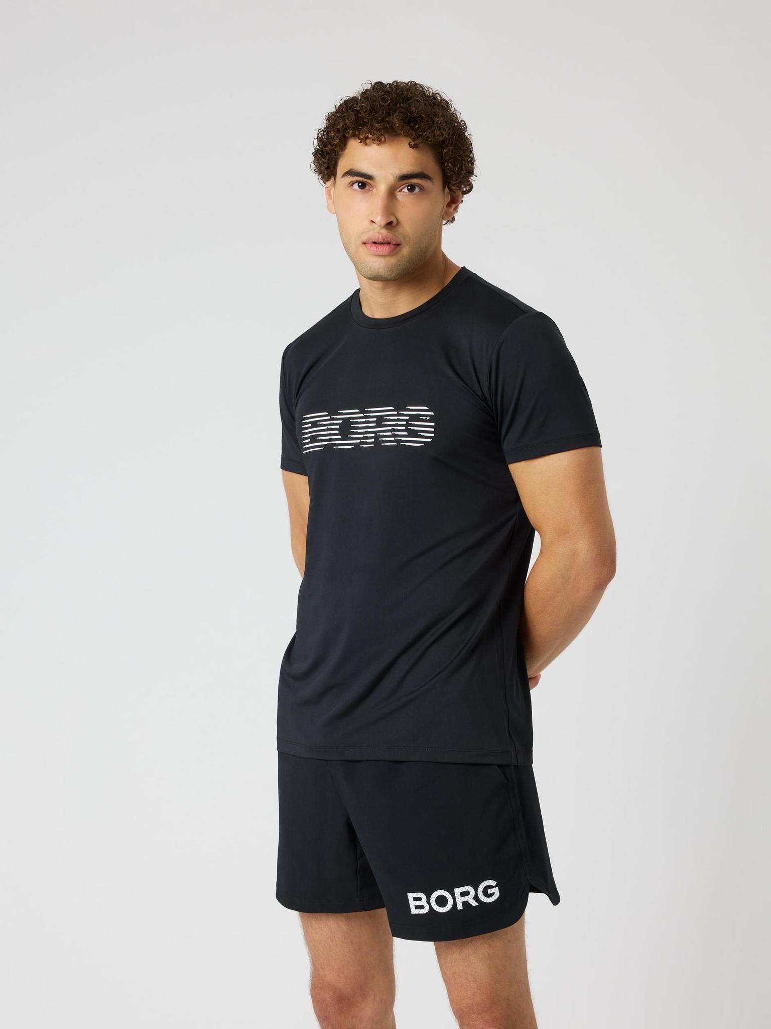 BJÖRN BORG Borg Graphic T-shirt Black Beauty
