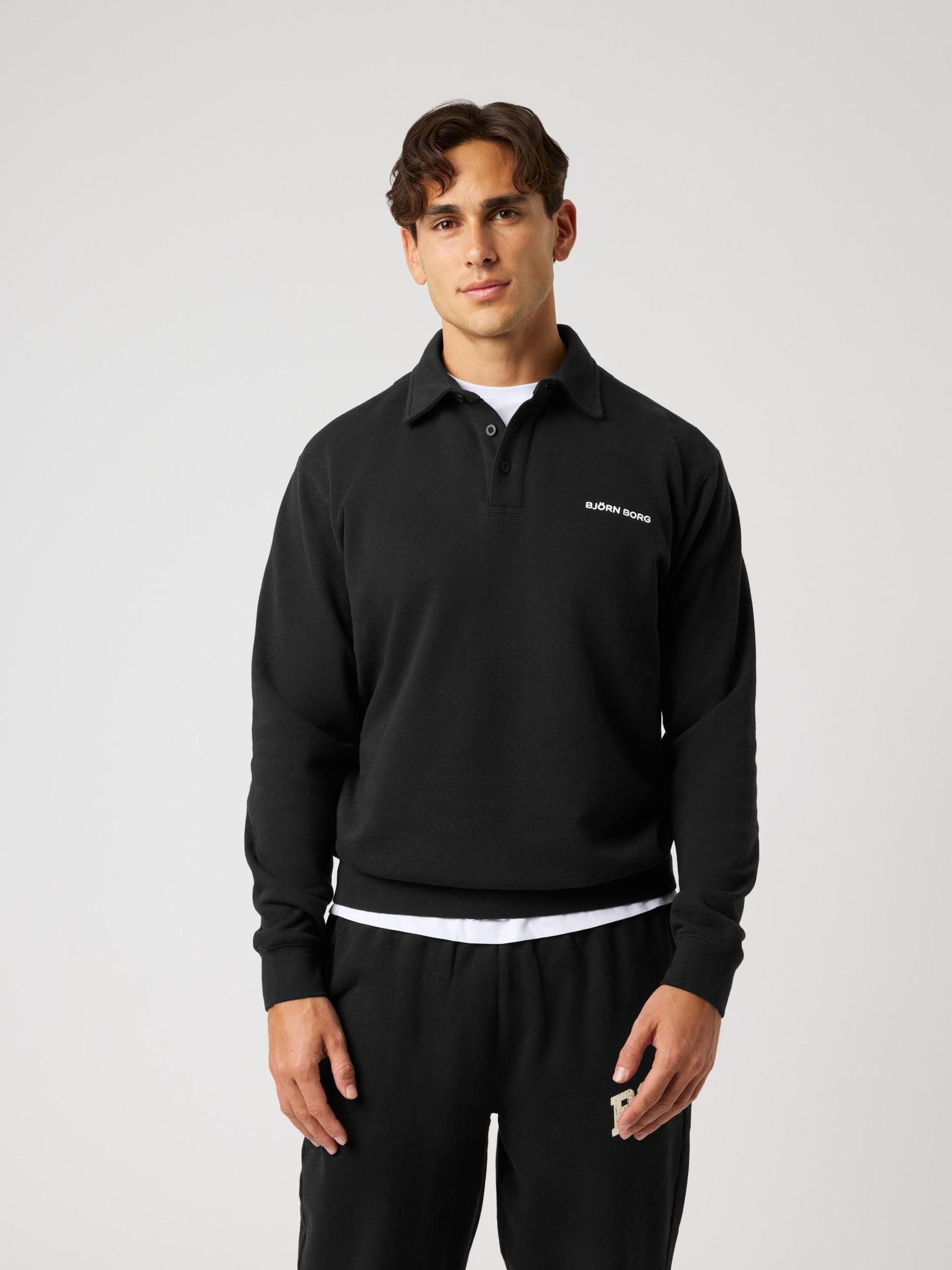 BJÖRN BORG Borg Classic Polo Sweatshirt Black Beauty