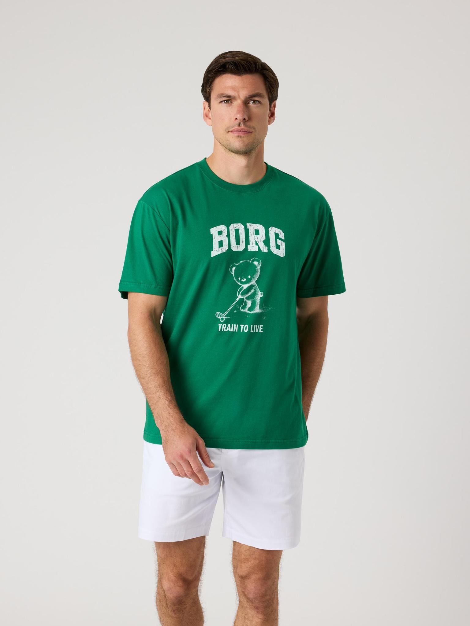 BJÖRN BORG Borg Classic Print T-shirt Verdant Green