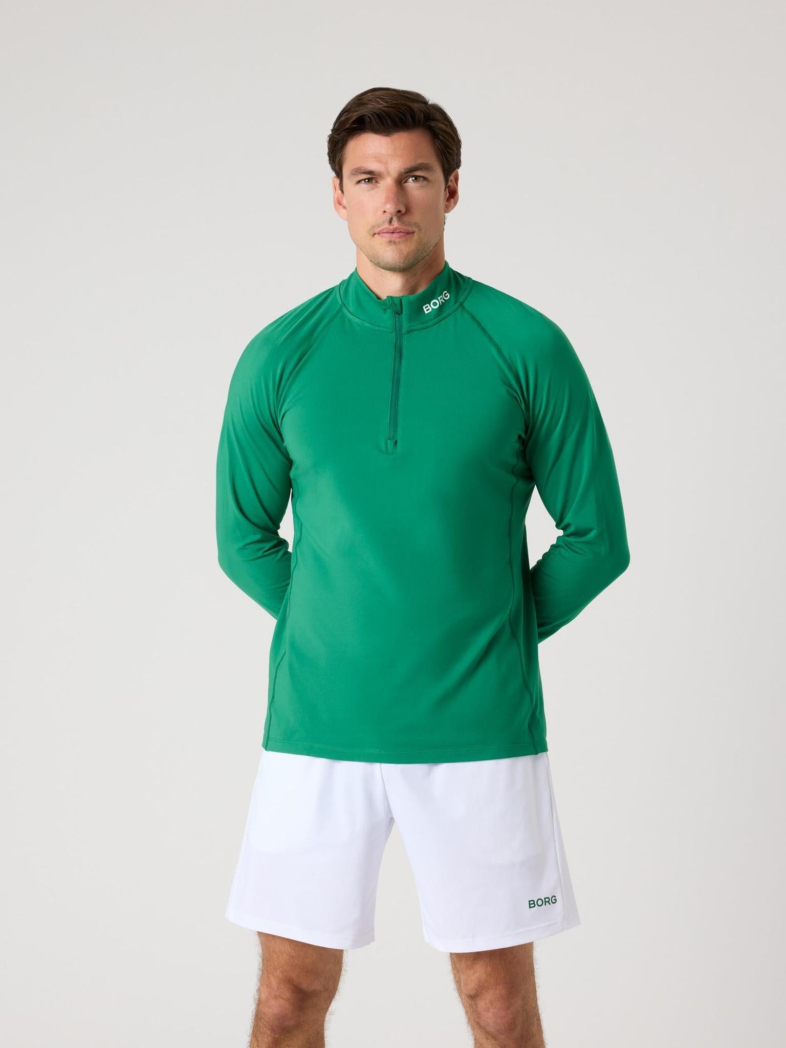 BJÖRN BORG Borg Course Midlayer Half Zip Verdant Green