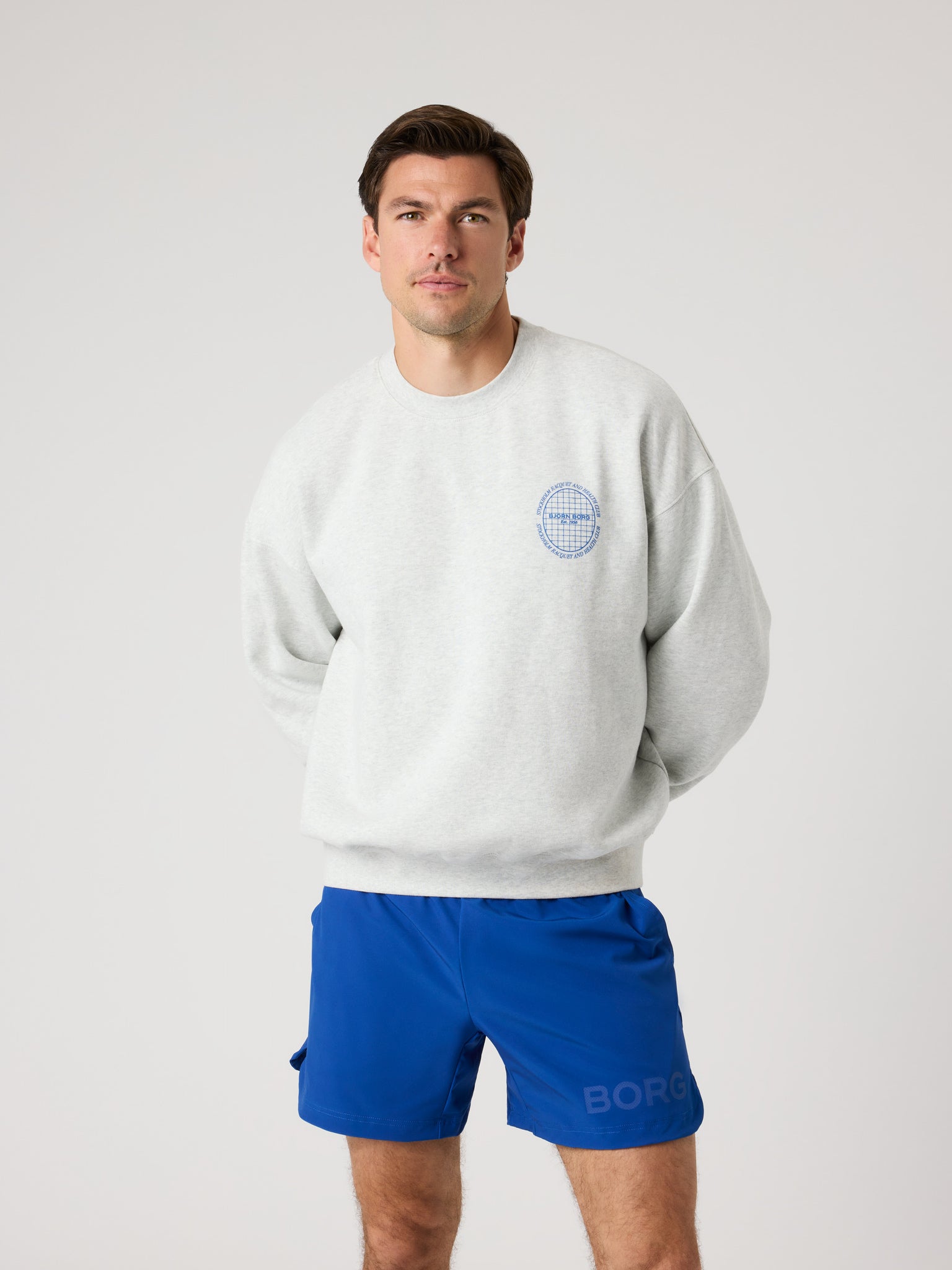 BJÖRN BORG Ace Oversized Sweatshirt Ultra Light Grey Melange