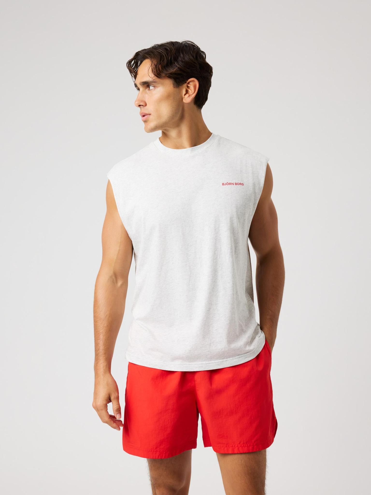 BJÖRN BORG Borg Gym Sleeveless T-shirt Ultra Light Grey Melange