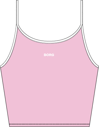 BJÖRN BORG Borg Cropped Strap Tank Top Pink Lady