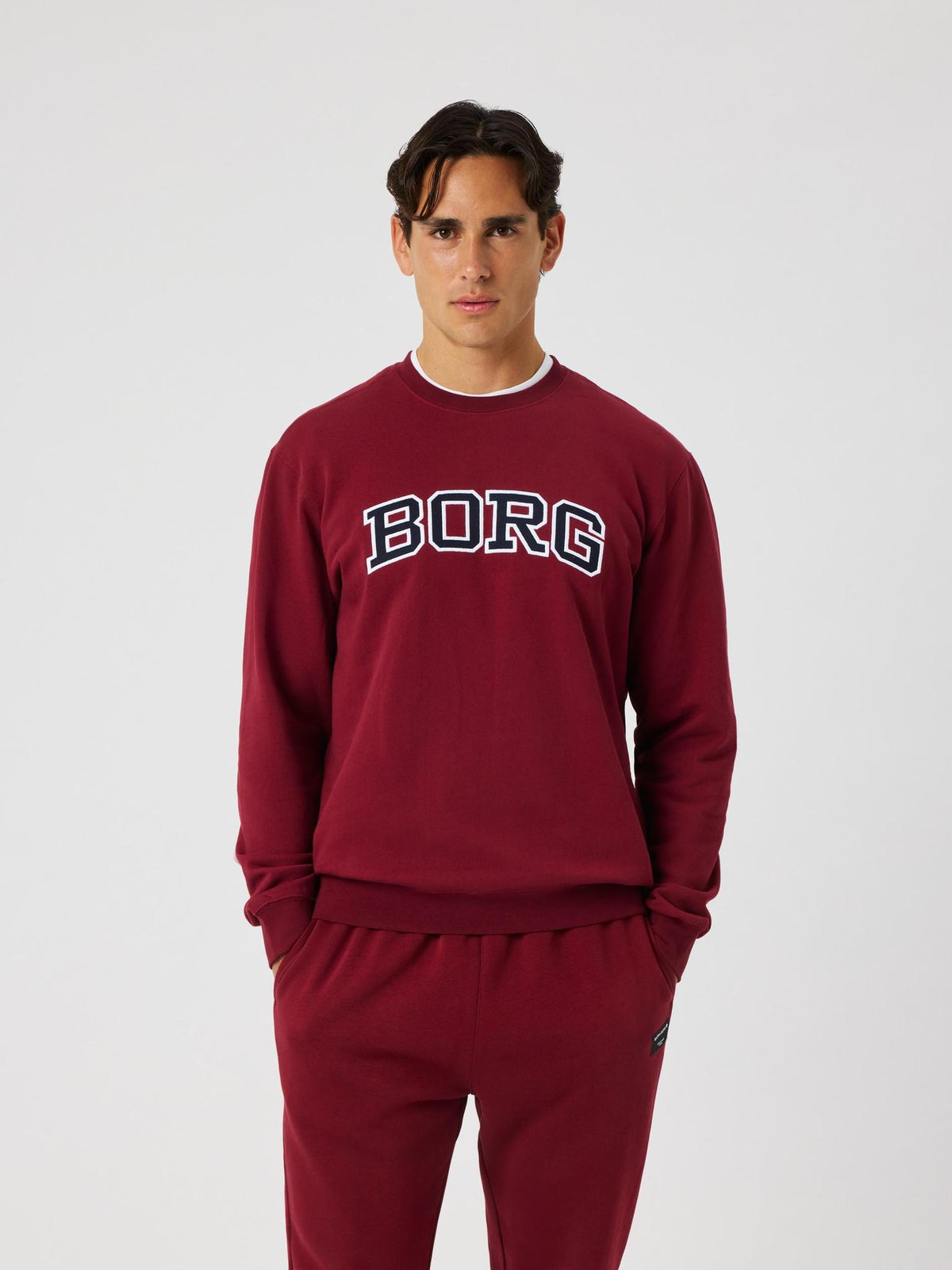 BJÖRN BORG Borg Classic Print Sweatshirt Cabernet