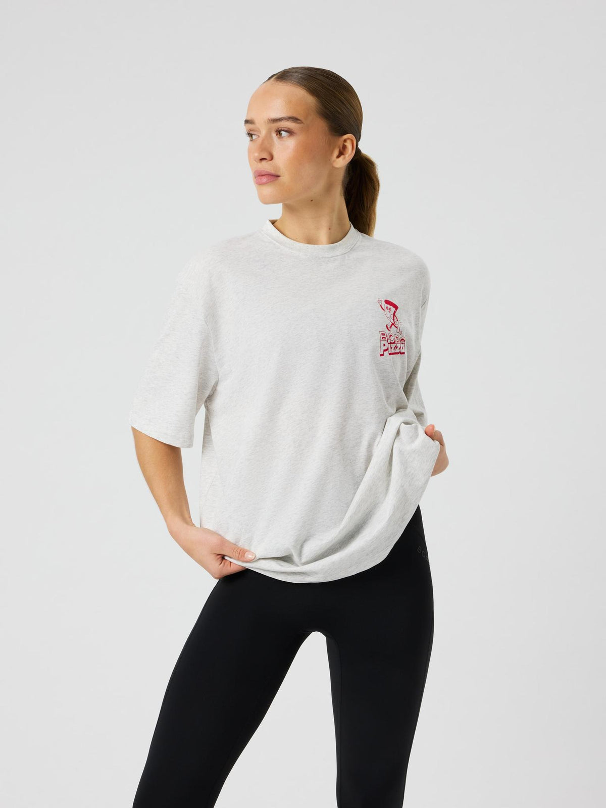 BJÖRN BORG Studio Oversized T-shirt Ultra Light Grey Melange