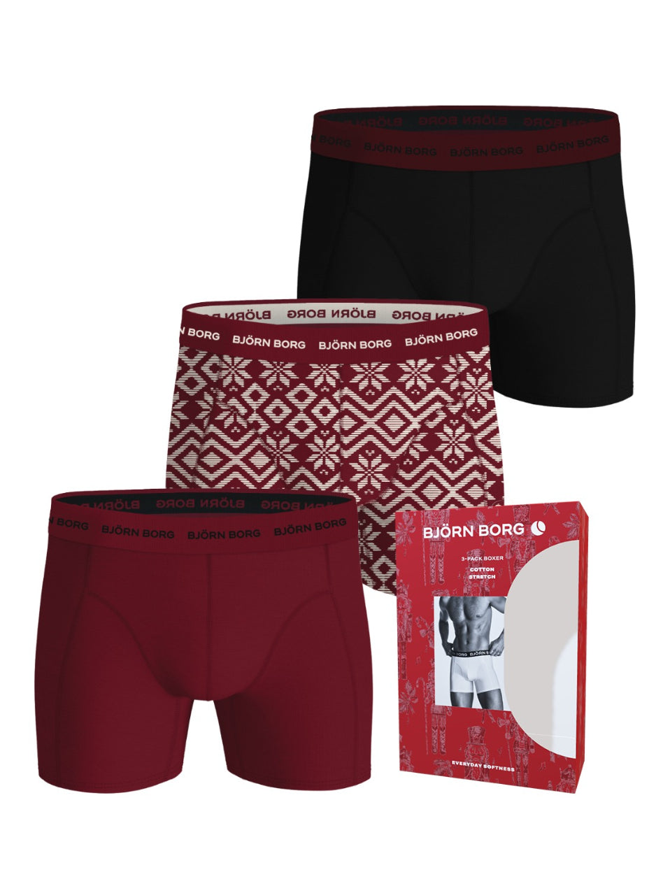 BJÖRN BORG Cotton Stretch Boxer 3p Multipack 1 (MP001)