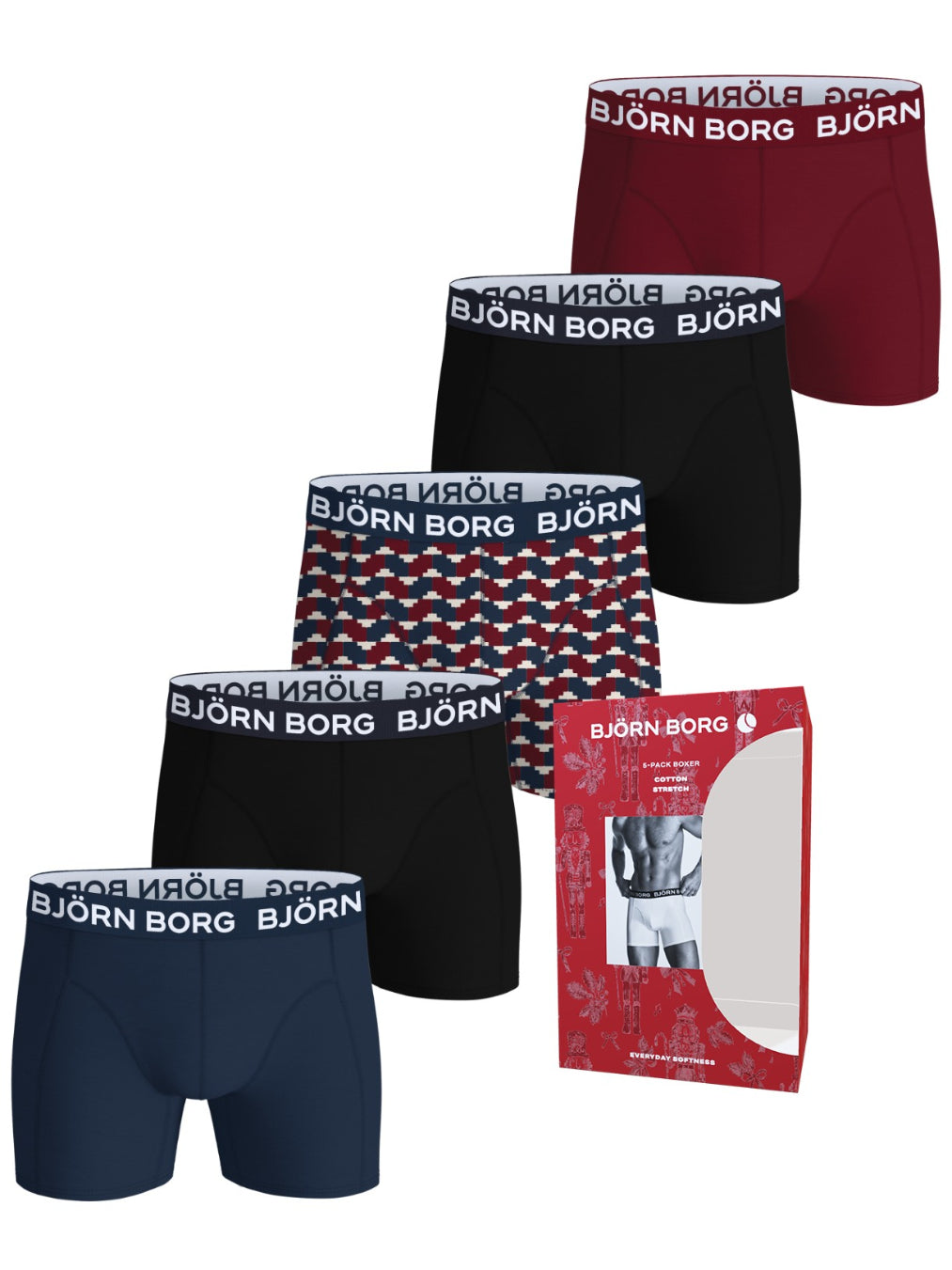 BJÖRN BORG Cotton Stretch Boxer 5p Multipack 1 (MP001)
