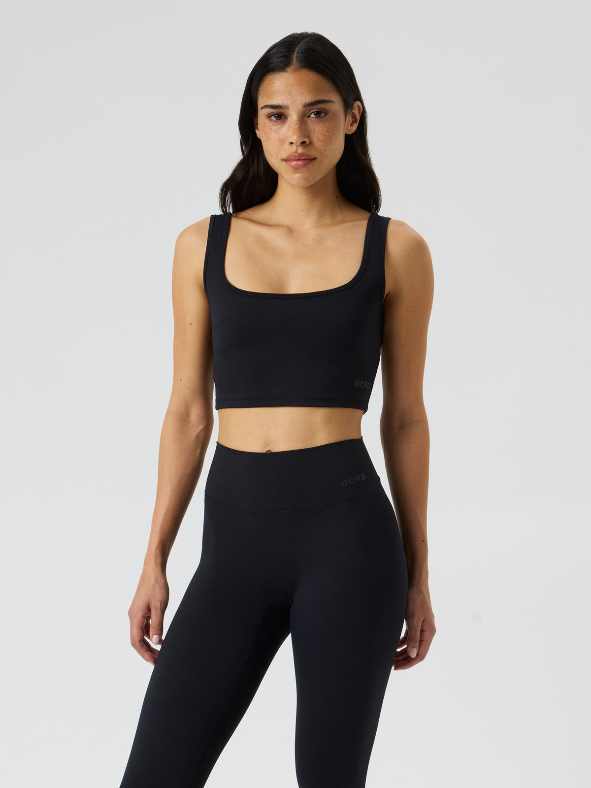 BJÖRN BORG Studio Essence Crop Tank Top Black Beauty