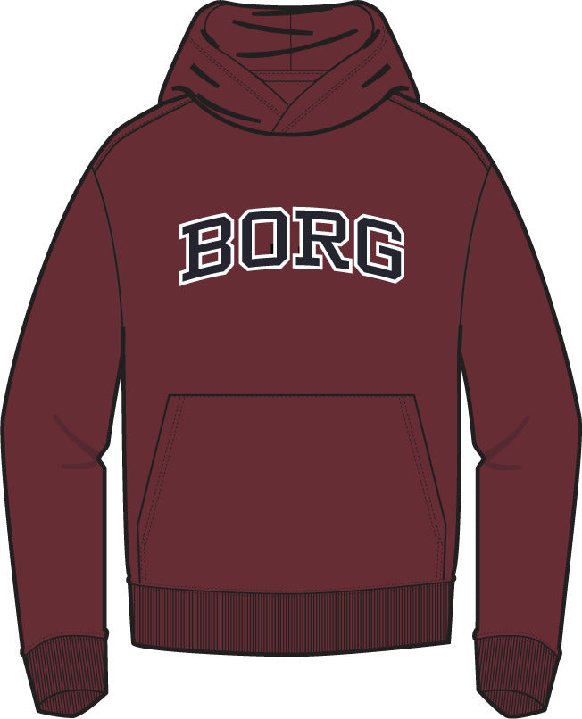 BJÖRN BORG Borg Classic Print Hoodie Cabernet