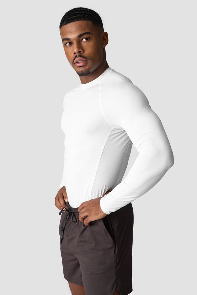 ICIW Stride Muscle Fit Long Sleeve Men White