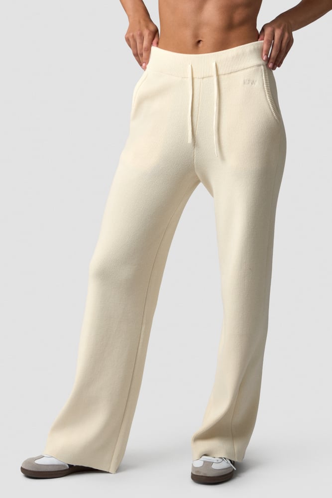 ICIW Soft Knit Oversized Pants Cream