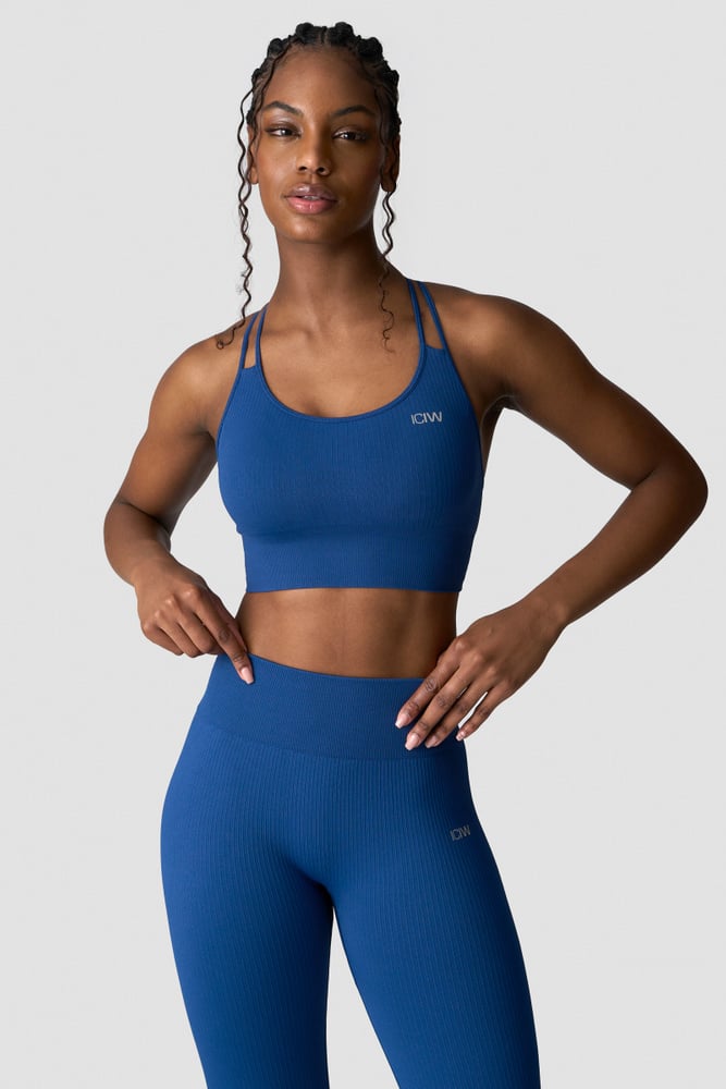 ICIW Ribbed Define Seamless Sports Bra Dark Navy