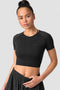 ICIW Define Seamless Cropped T-shirt Black/Black