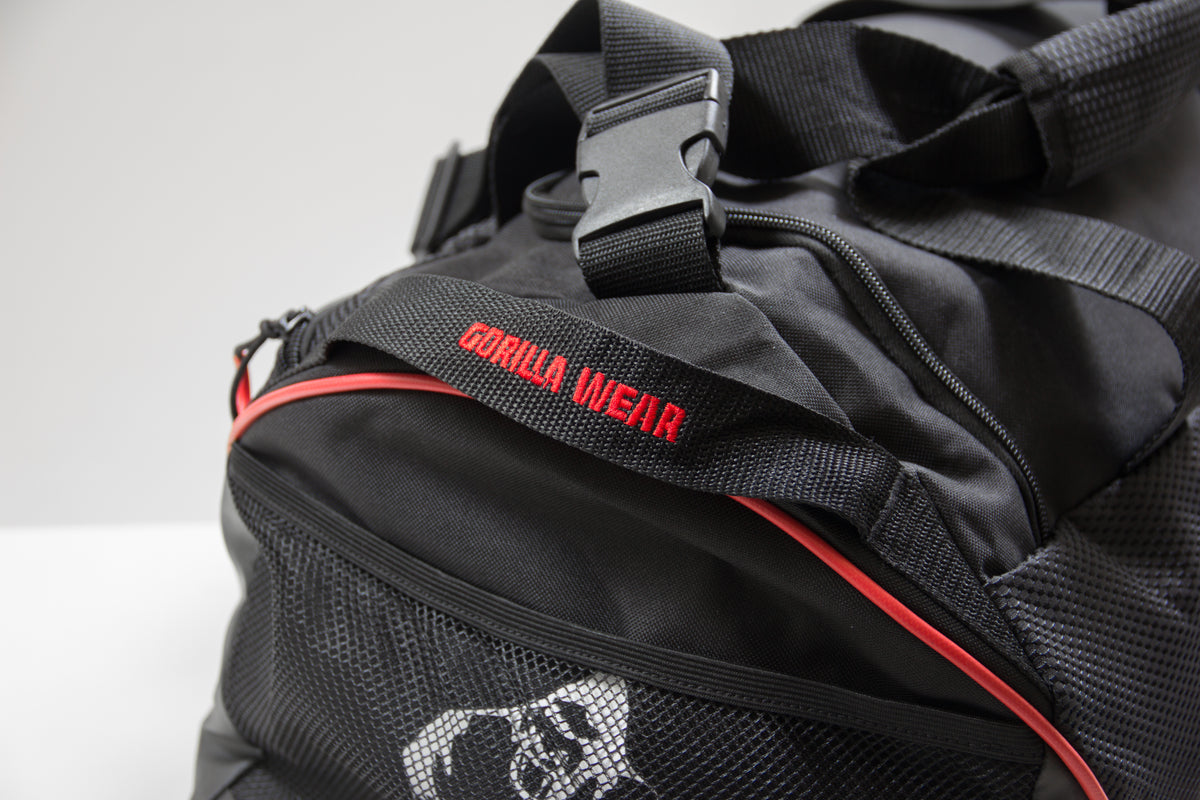 Gorilla Wear Jerome Gym Bag, black/red
