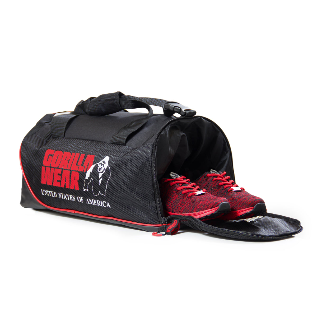 Gorilla Wear Jerome Gym Bag, black/red