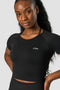 ICIW Define Seamless Cropped T-shirt Black Wmn