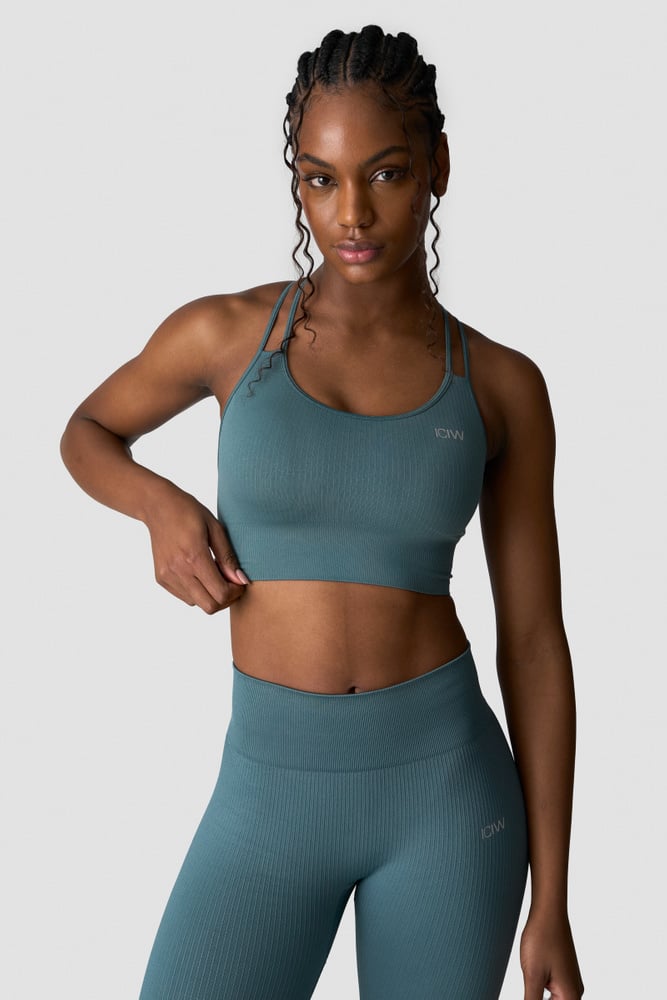 ICIW Ribbed Define Seamless Sports Bra Jungle Green