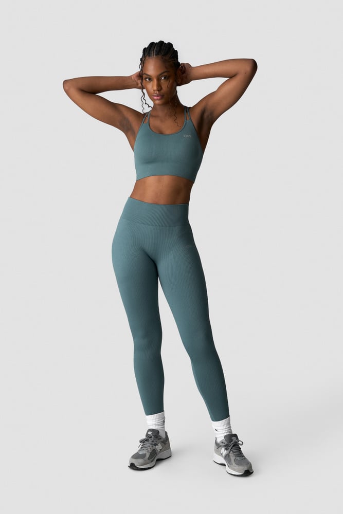 ICIW Ribbed Define Seamless Sports Bra Jungle Green