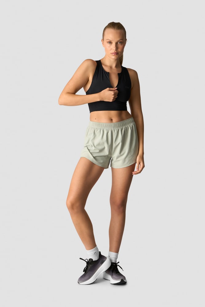 ICIW Mirage Cropped 1/4 Zip Tank Top Wmn Black
