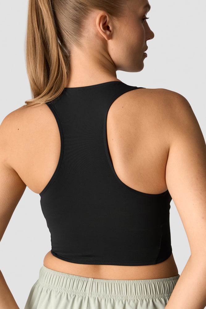 ICIW Mirage Cropped 1/4 Zip Tank Top Wmn Black