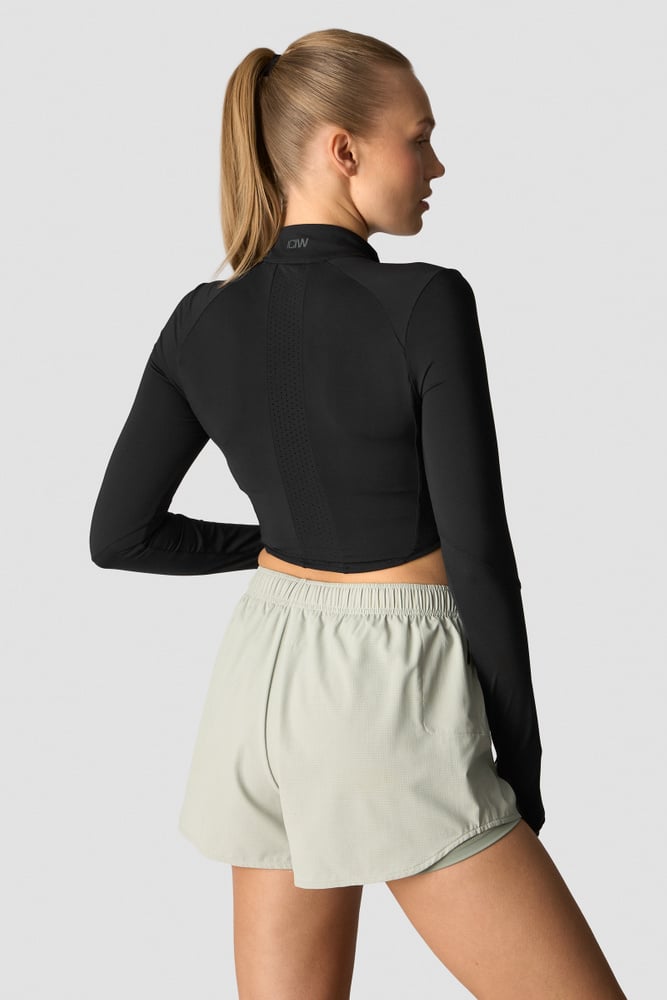 ICIW Mirage Cropped Long Sleeve Wmn Black