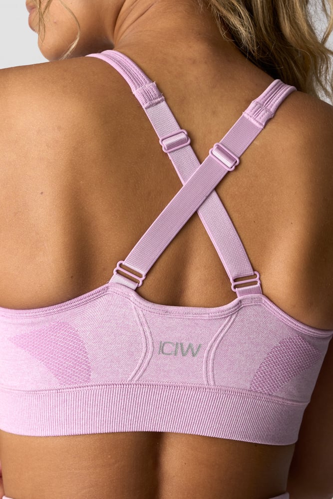 ICIW Soft Seamless Adjustable Sports Bra Lavender Melange