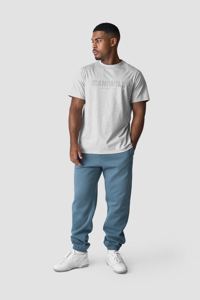 ICIW Everyday Cotton T-shirt Print Men Light Grey Melange