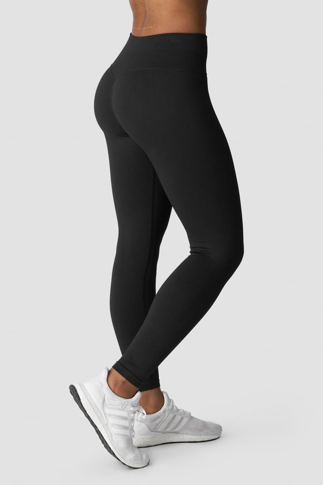 ICIW Ribbed Define Seamless V-shape Tights Black