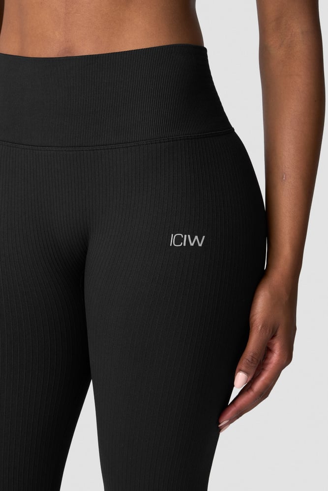 ICIW Ribbed Define Seamless V-shape Tights Black