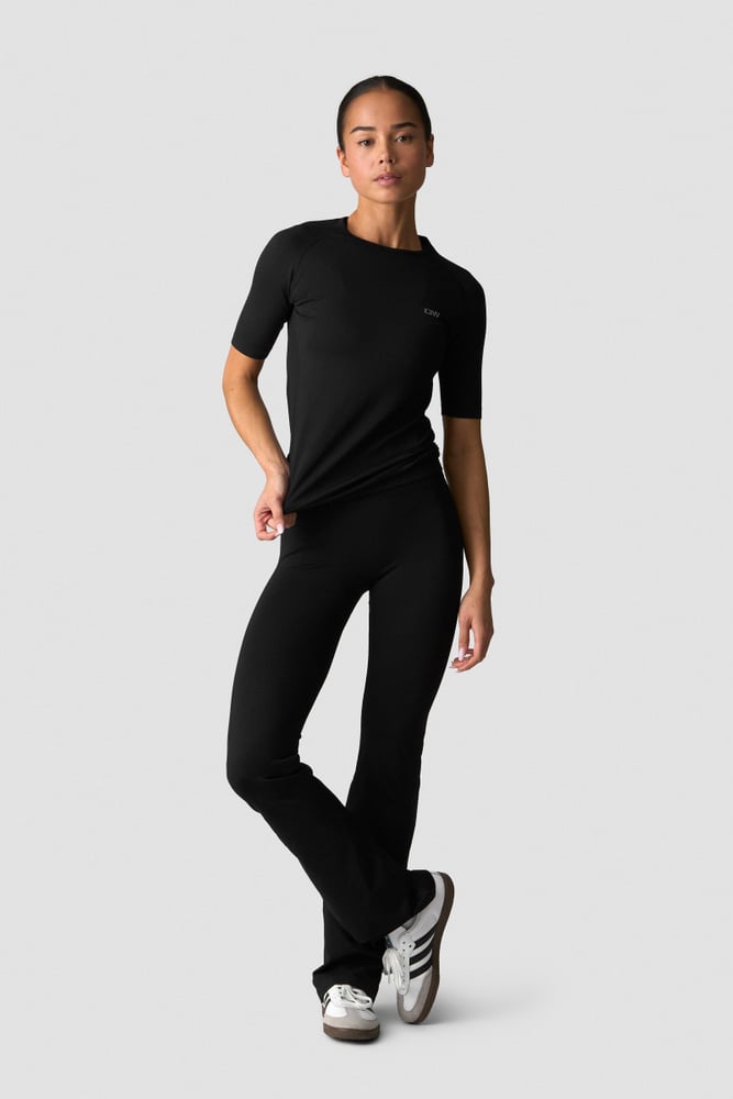 ICIW Define Seamless Mid Sleeve T-shirt Black