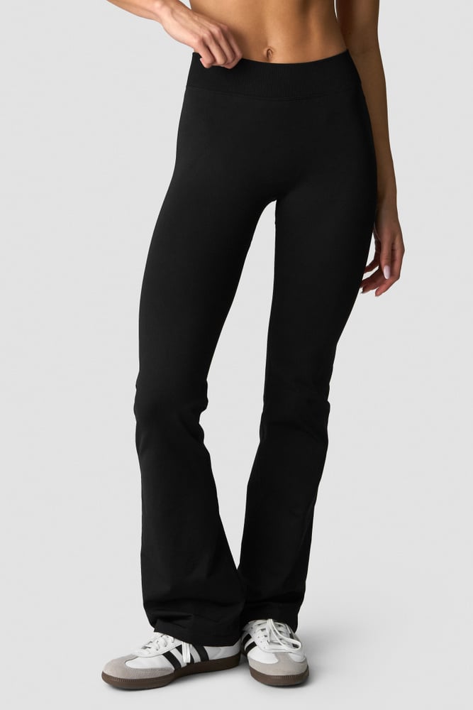 ICIW Define Seamless Flared Tights Low Waist Black