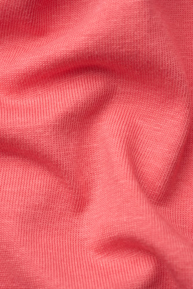 ICIW Everyday Cropped Mock Neck T-shirt Dark Pink Peach